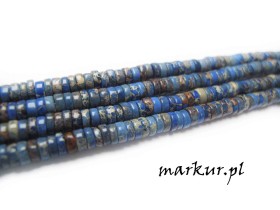 Obrazek 2 dla: Jaspis impresja granatowy talarek 2/4 mm sznur