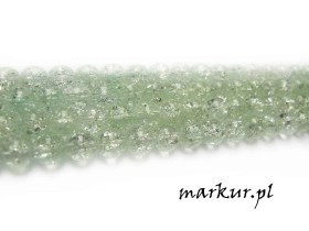 Obrazek 2 dla: Kwarc lodowy seledynowy kula  4 mm sznur