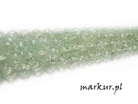 Obrazek dla: Kwarc lodowy seledynowy kula  6 mm sznur