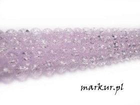 Obrazek dla: Kwarc lodowy różowy kula  8 mm sznur