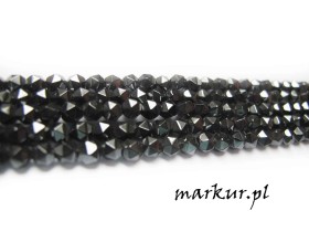 Obrazek 2 dla: Hematyt fasetka nugaty  4 mm sznur