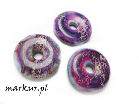 Obrazek dla: Jaspis impresja ametystowo niebieski zawieszka 30 mm