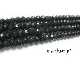 Obrazek dla: Jadeit szmaragdowy fasetka oponka 5/8 mm sznur