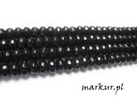 Obrazek dla: Jadeit czarny fasetka oponka 5/8 mm sznur