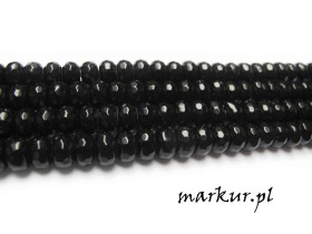 Obrazek 2 dla: Jadeit czarny fasetka oponka 5/8 mm sznur