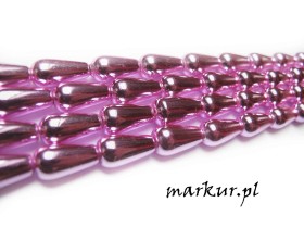 Obrazek dla: Hematyt kolor fuksja łezka 8/16 mm sznur