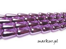 Obrazek dla: Hematyt kolor fuksja ciemny łezka 8/16 mm sznur
