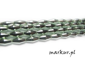 Obrazek 2 dla: Hematyt kolor pistacjowy bicone 6/12 mm sznur