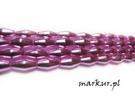 Obrazek 2 dla: Hematyt kolor fuksja bicone 6/12 mm sznur