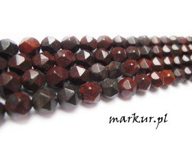 Obrazek 2 dla: Jaspis breccia fasetka nugaty  8 mm sznur