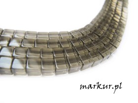 Obrazek dla: Koraliki szklane dymne kostka  8 mm sznur