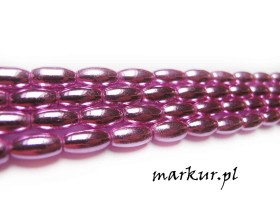 Obrazek 2 dla: Hematyt kolor fuksjowy ryż 6/12 mm sznur