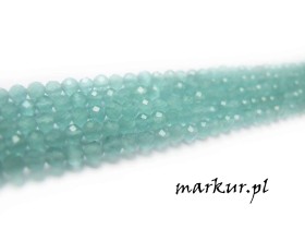 Obrazek dla: Kocie oko miętowe fasetka kula  2 mm sznur